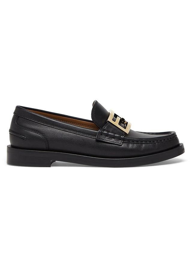 Womens Baguette Leather Loafers Product Image