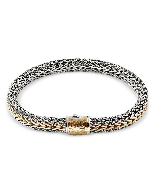 John Hardy 18K Yellow Gold & Sterling Silver Classic Chain Reversible Woven Link Bracelet Product Image