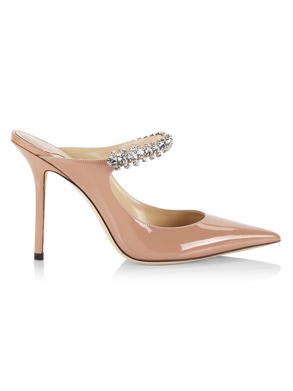 Jimmy Choo Bing Crystal Embellished Pointed Toe Patent Mule Product Image