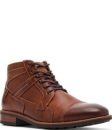 Steve Madden Mens Jotting Leather Cap Toe Boots Product Image