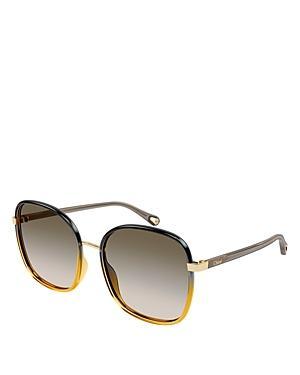 Womens 59MM Gradient Square Sunglasses Product Image