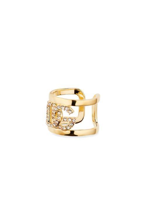 Womens Goldtone & Glass Crystal Monogram Ring Product Image