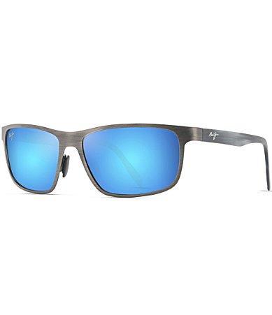 Maui Jim Mens Anemone PolarizedPlus2 60mm Rectangle Mirrored Sunglasses Product Image