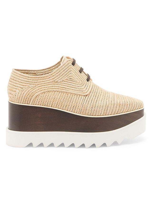 Womens Elyse Raffia Platform Oxfords Product Image