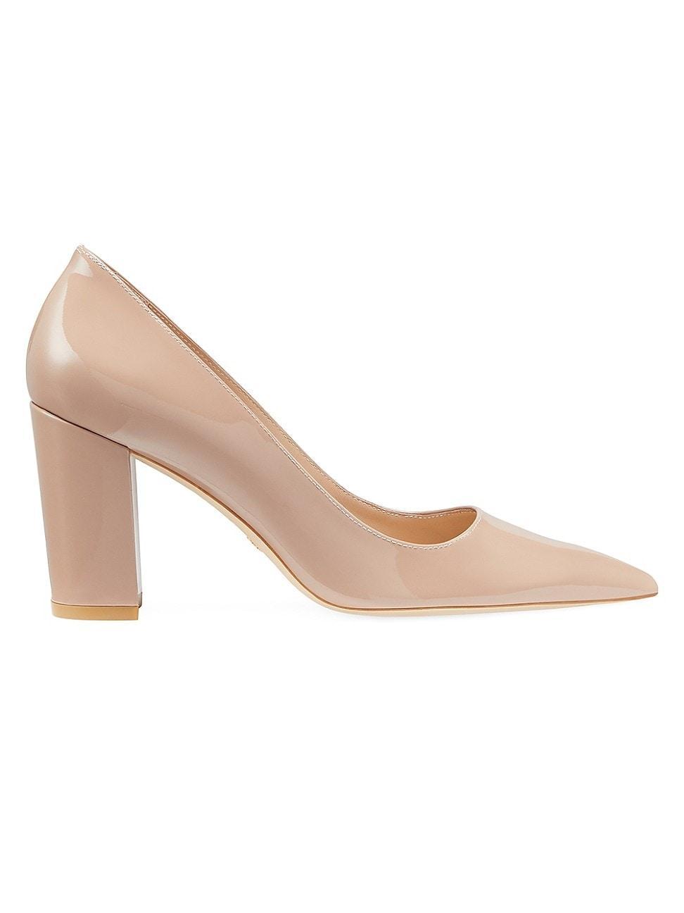 Womens Stuart 85MM Leather Block-Heel Pumps Product Image