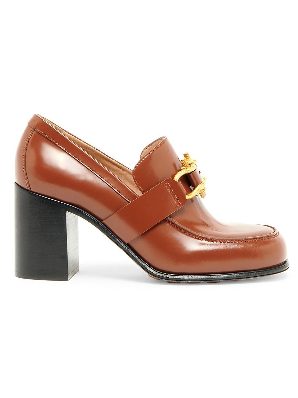 Womens 70MM Leather Loafer Pumps product image