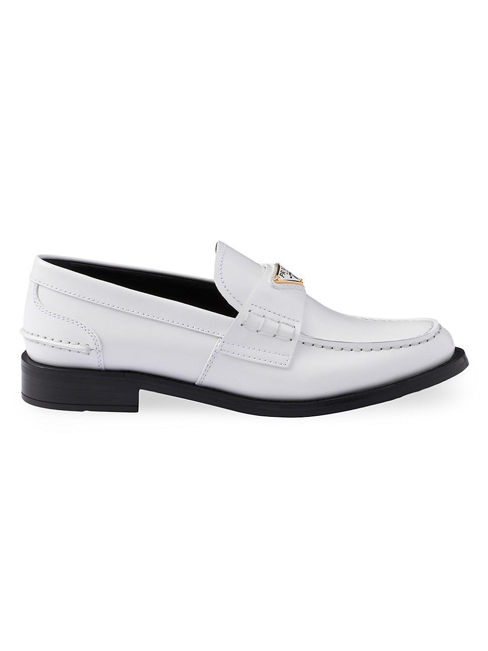 Womens Brushed Leather Loafers Product Image