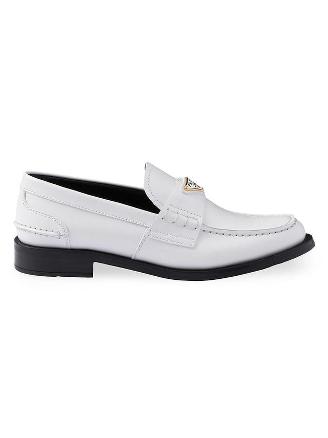 Womens Brushed Leather Loafers Product Image