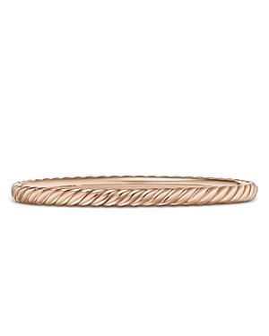 David Yurman Sculpted Cable Bangle Bracelet in 18K Rose Gold Product Image