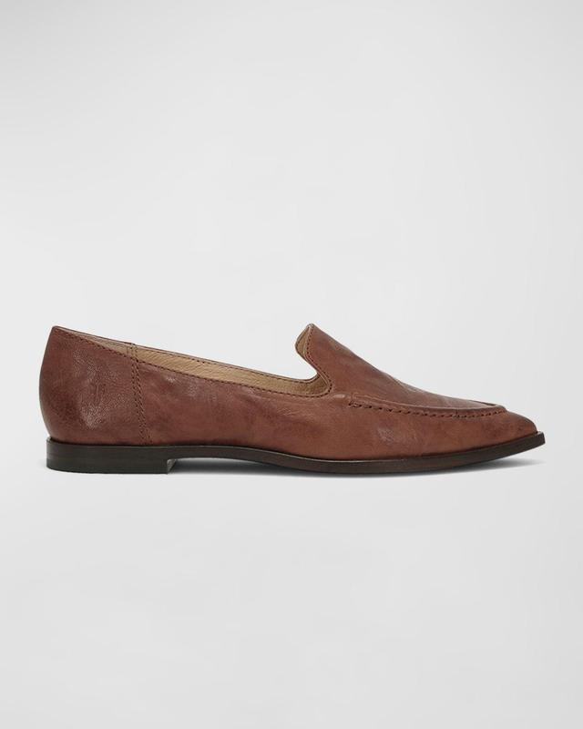 Kenzie Leather Moc-Toe Loafers Product Image