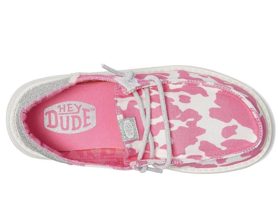 Hey Dude Kids Wendy Funk Cowgirl Bling (Little Kid/Big Kid) Cow/Silver) Women's Flat Shoes Product Image