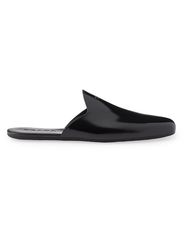 Mens Brushed Leather Slippers Product Image