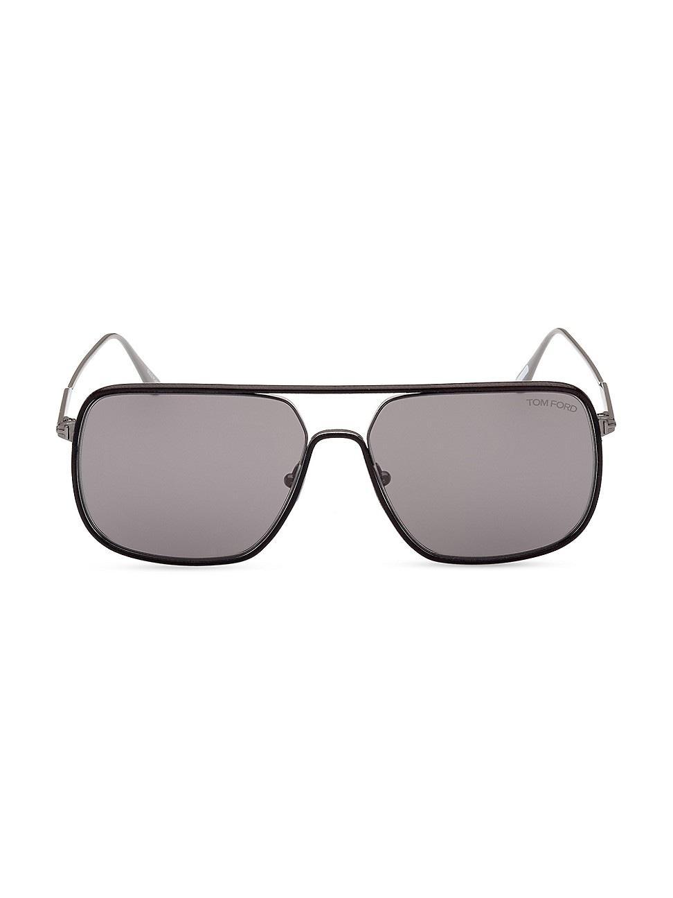 Mens 59MM Pilot Metal Sunglasses Product Image