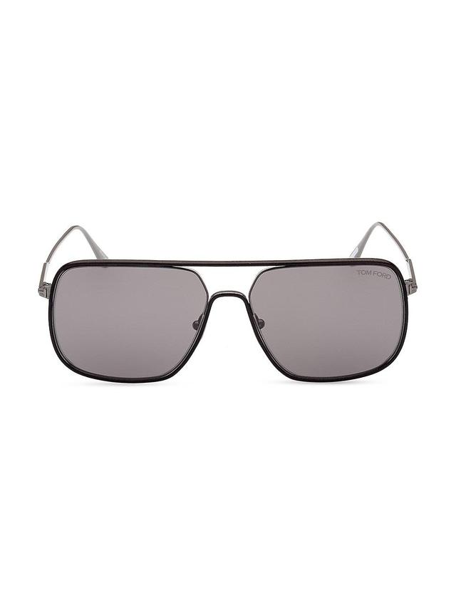 Mens 59MM Pilot Metal Sunglasses Product Image