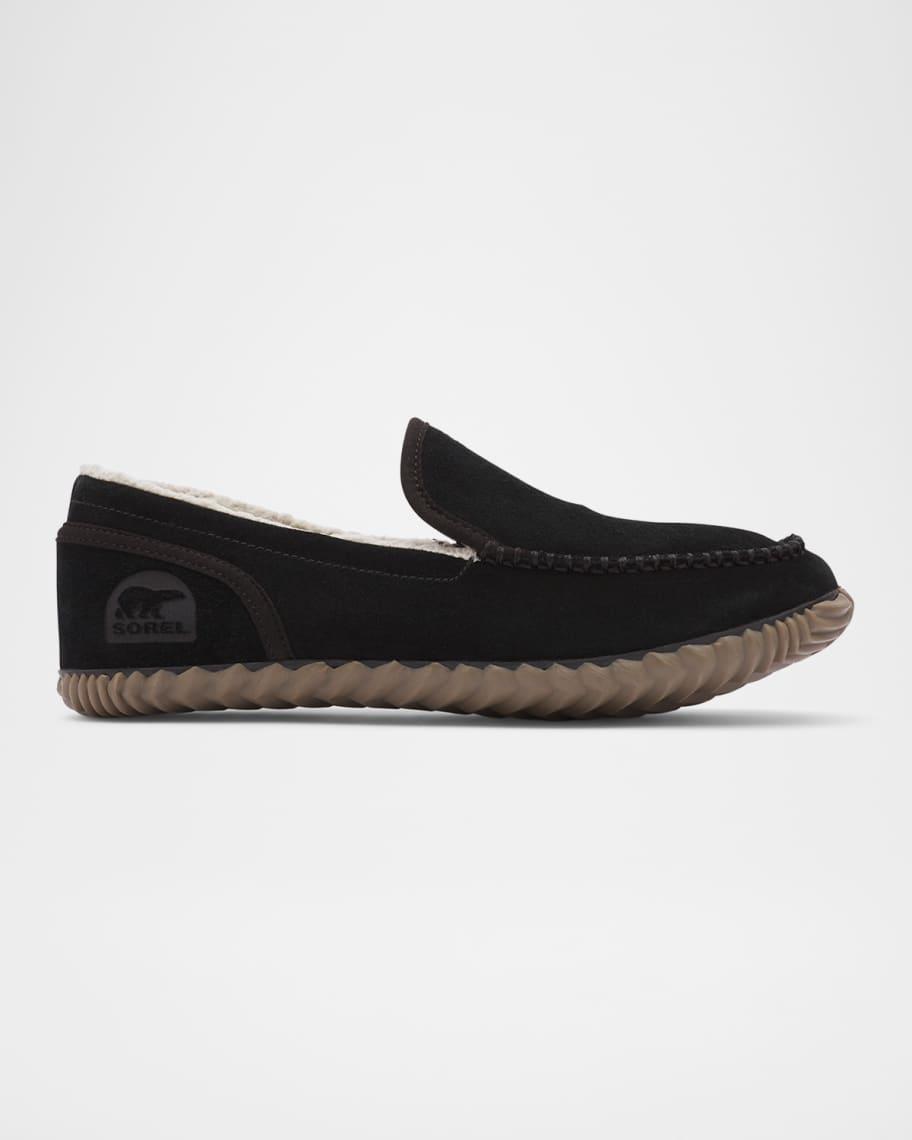 Men's Dude Moc Suede and Faux Fur Slippers Product Image