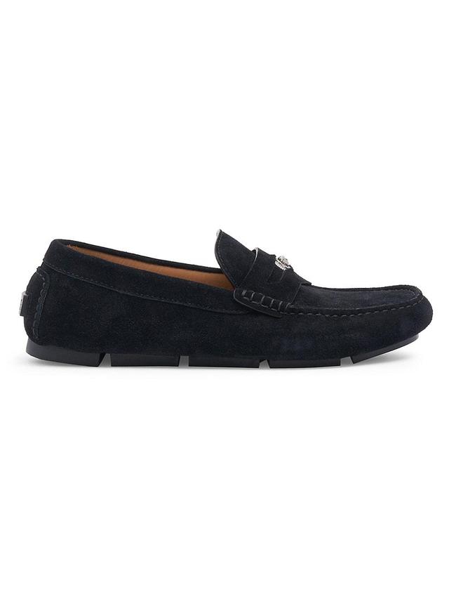 Mens Medusa Leather Driver Loafers Product Image