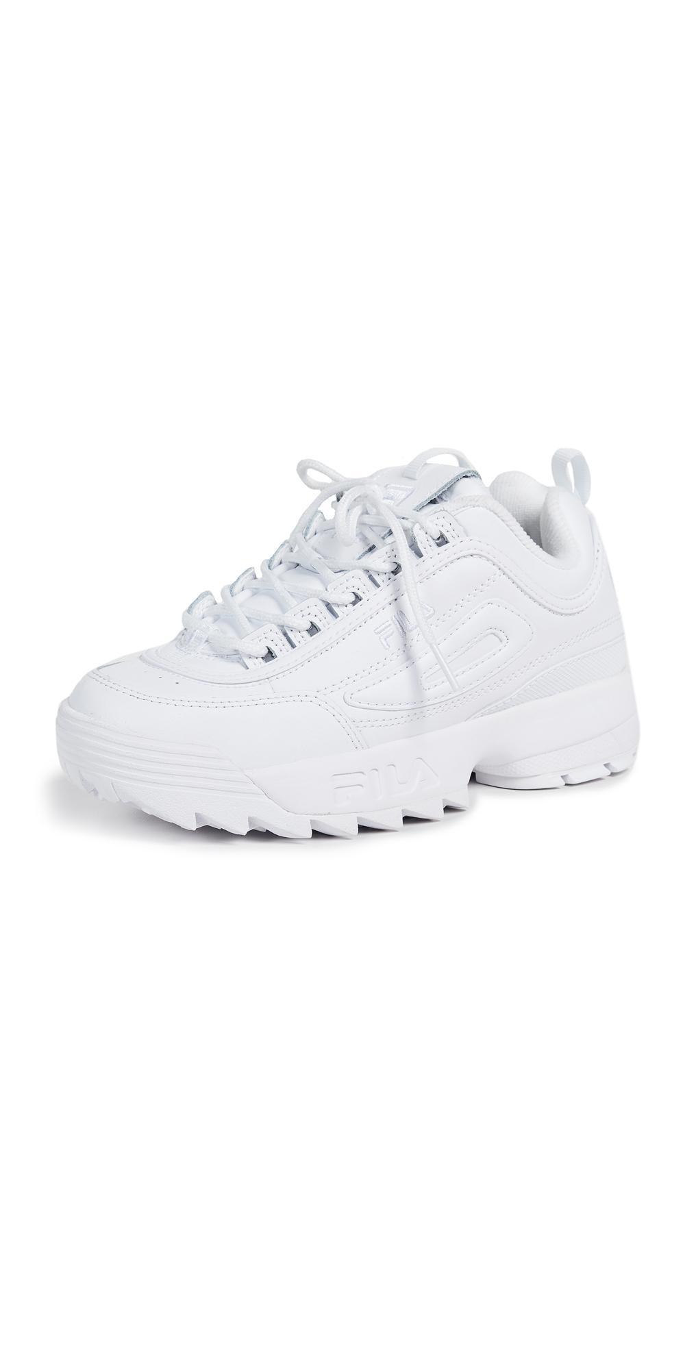 Fila Disruptor II Premium Fashion Sneaker (White/White/White) Women's Shoes product image