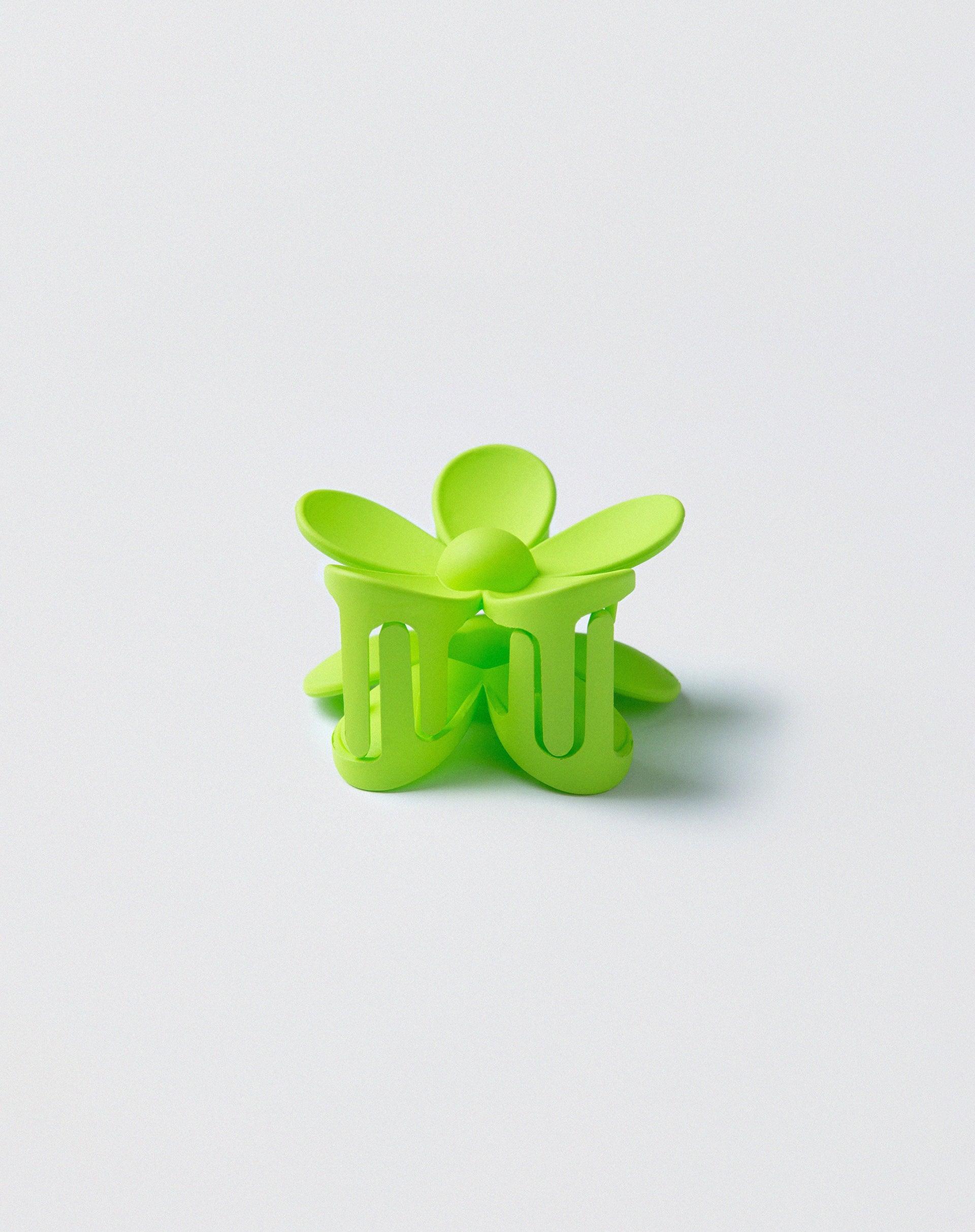 Flower Hair Claw in Green Product Image