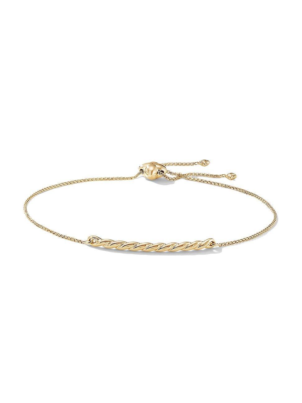 Womens Petite Flex Station Chain Bracelet in 18K Yellow Gold Product Image