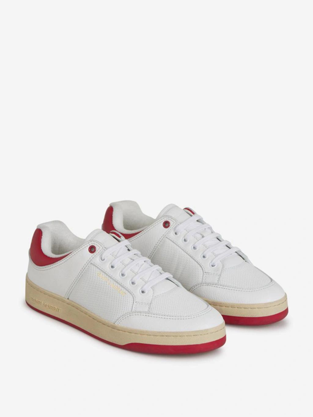 Leather Sneakers In White Product Image