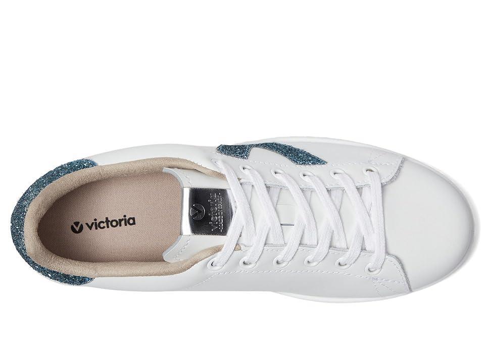 victoria Tennis Leather Glitter V (Nude) Women's Shoes Product Image