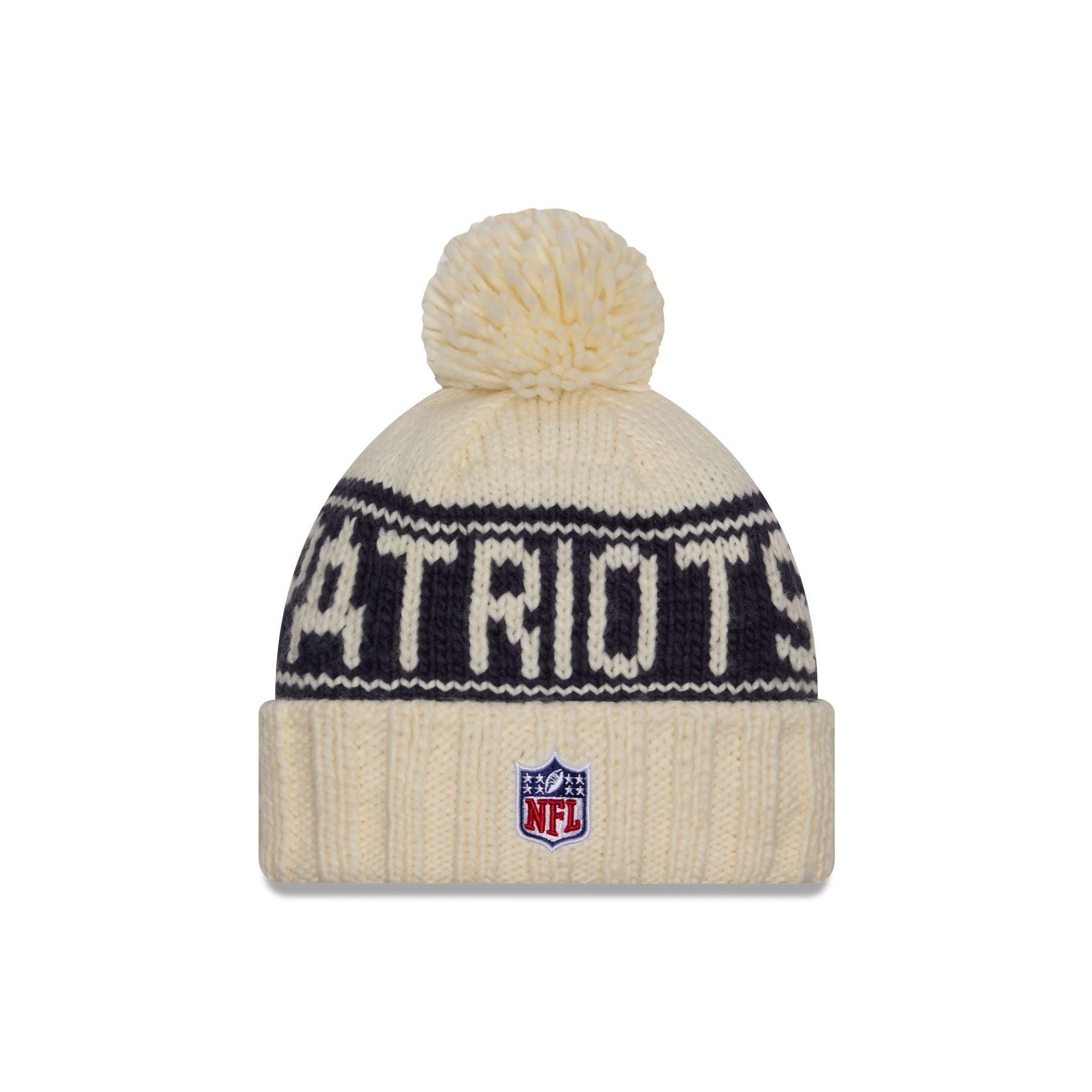 New England Patriots 2024 Cold Weather Chrome Pom Knit Hat Female Product Image