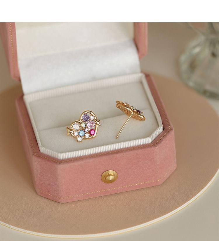 Heart Rhinestone Ear Stud Product Image