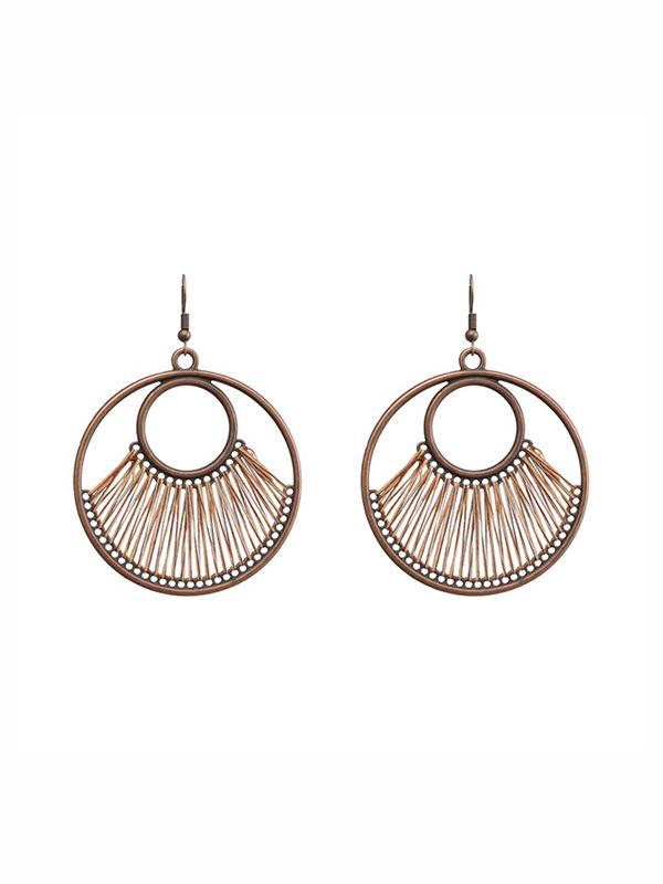 Geometric Hollow Drop Earrings Product Image