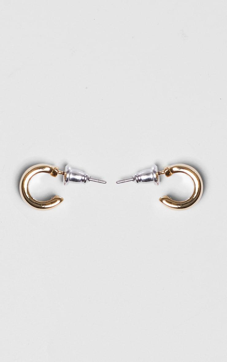 Gold Plated Chunky Hoop Earrings Product Image