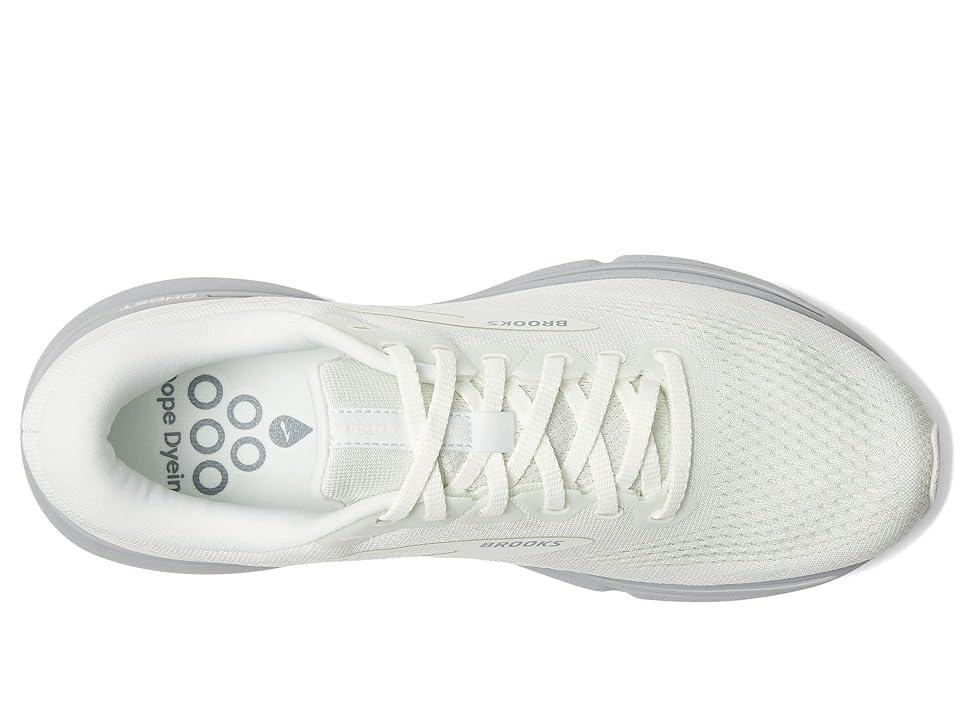 Brooks Green Silence Ghost 15 White) Men's Shoes Product Image