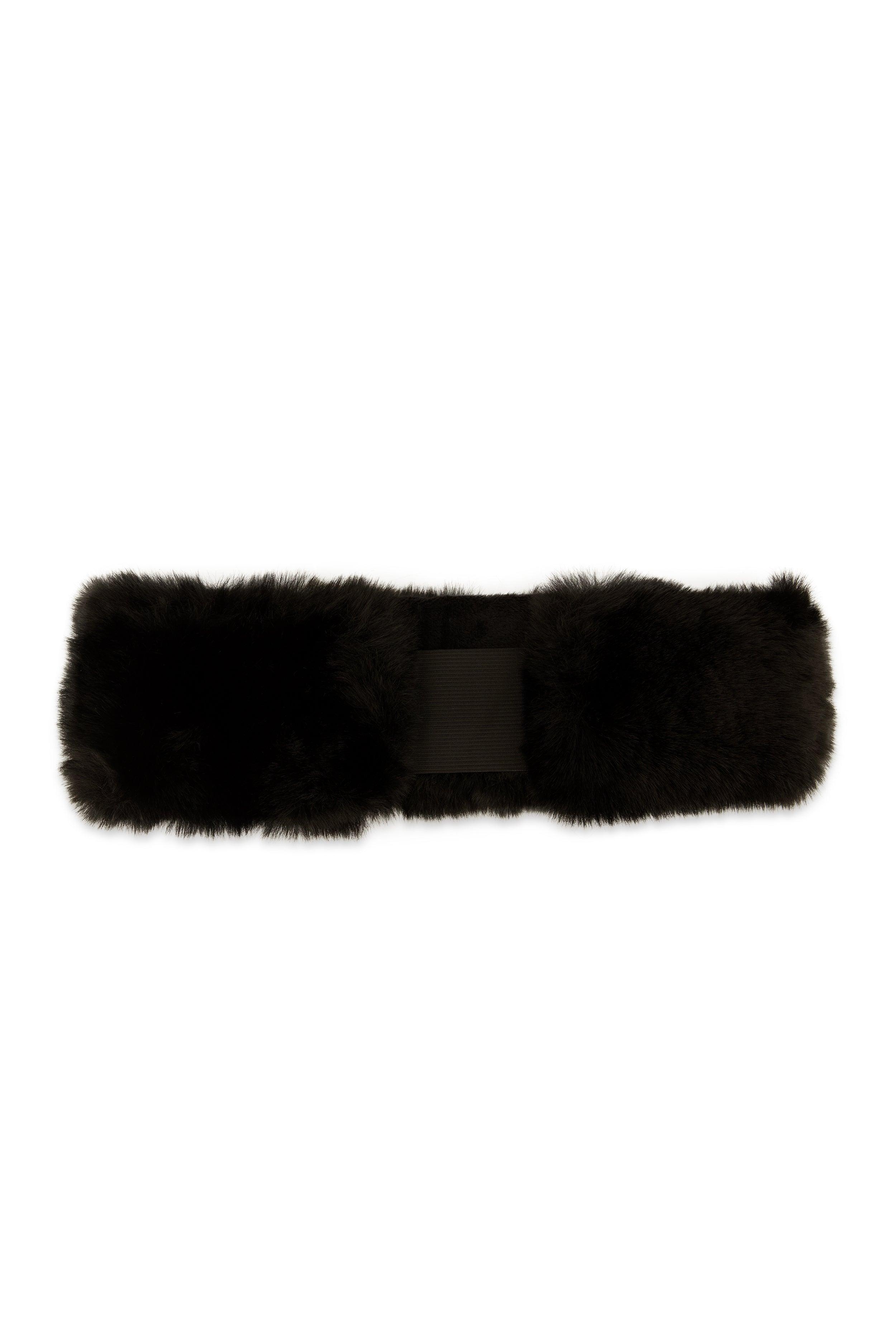 Faux Fur Elastic Back Head Wrap Female Product Image