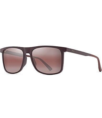 Maui Jim Mens Makamae PolarizedPlus2 56mm Square Sunglasses Product Image