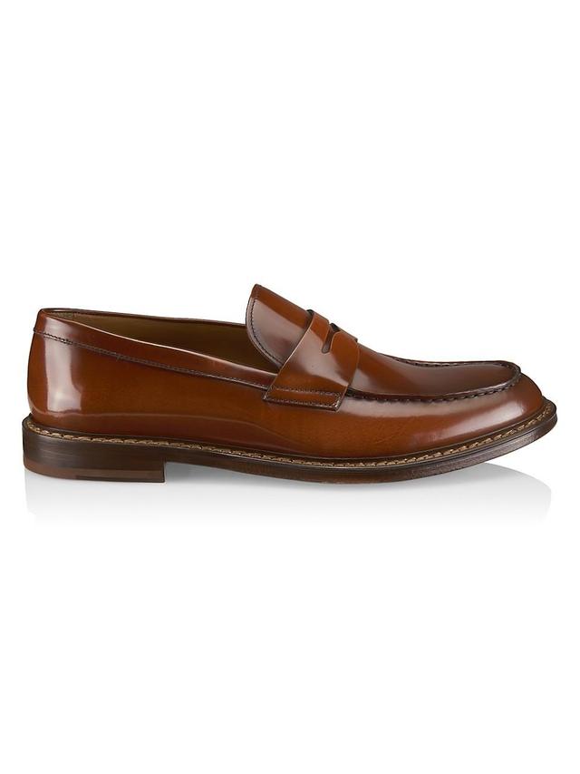 Mens Leather Penny Loafers Product Image