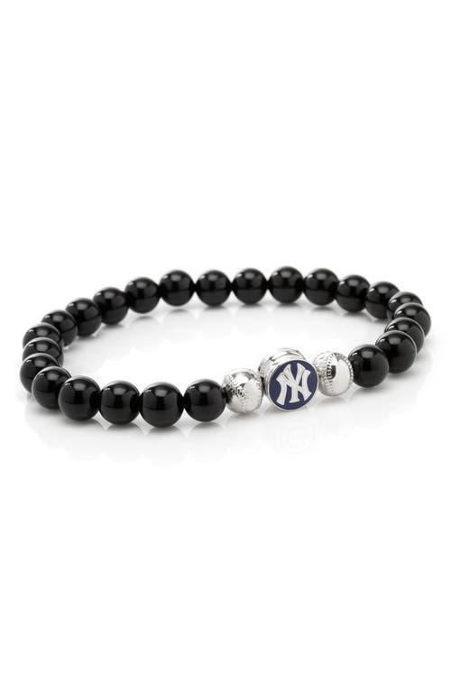 Cufflinks, Inc. MLB Yankees Baseball Beaded Stretch Bracelet Product Image