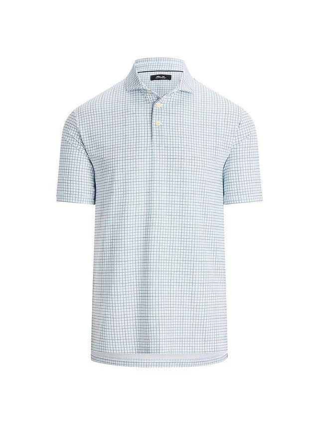 Mens Check Knit Short-Sleeve Polo Shirt Product Image