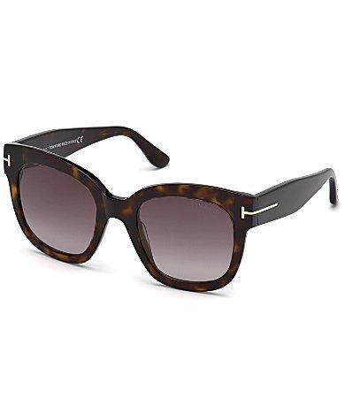 TOM FORD Womens Beatrix 52mm Tortoise Square Sunglasses Product Image