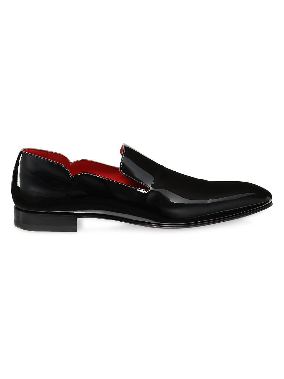 Mens Dandy Chick Flat Patent Leather Loafers Product Image