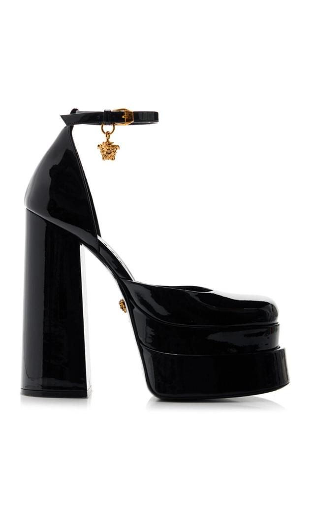 Patent Leather Platform Pumps In Black Product Image