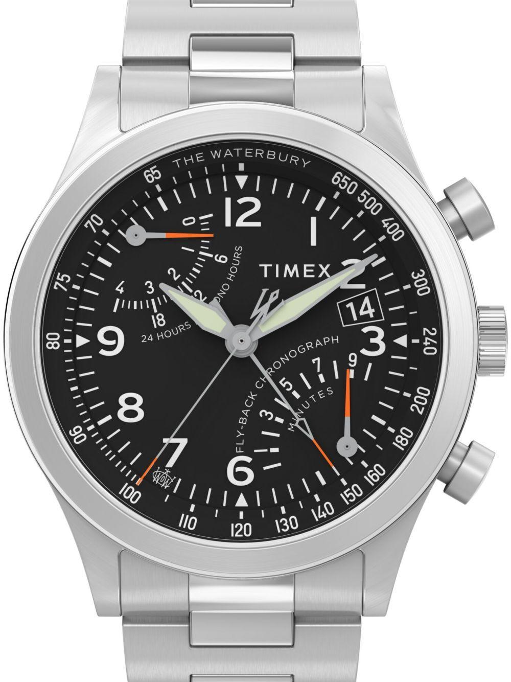 TIMEX Waterbury Traditional Fly Back Chronograph 43mm In Black Product Image