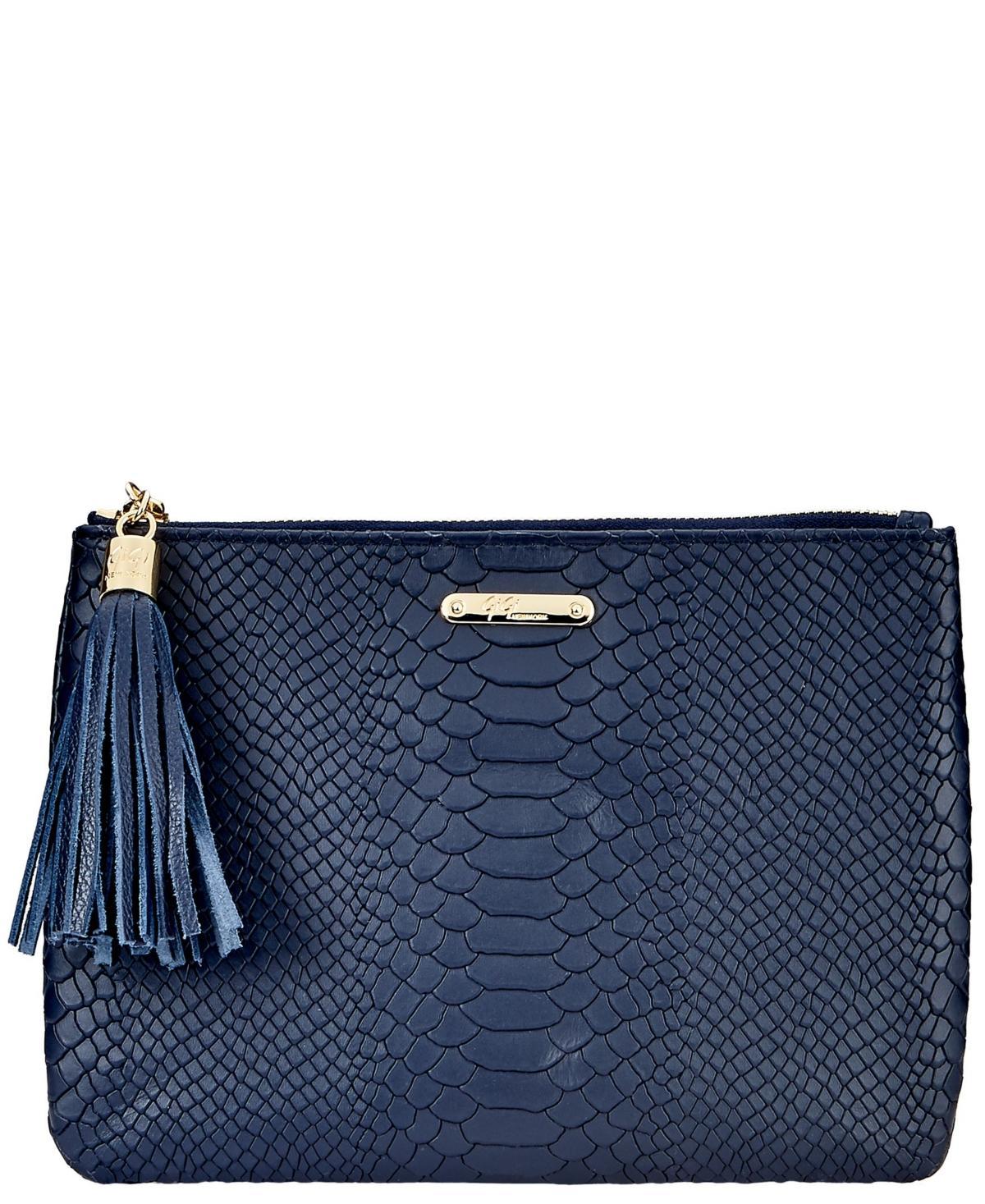 Womens All-In-One Python-Embossed Leather Clutch Product Image