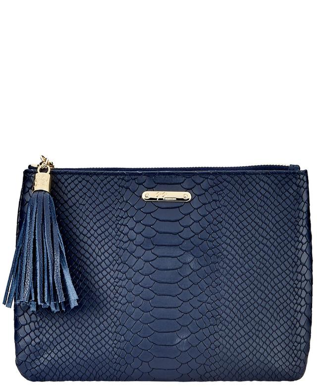 All In One Python-Embossed Clutch Bag Product Image