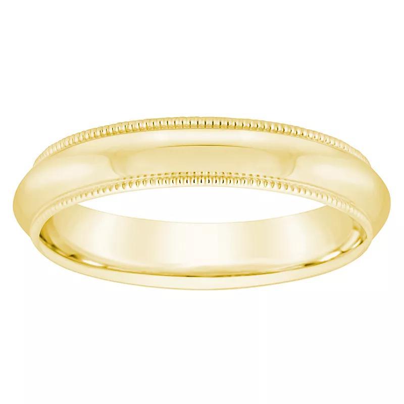 Alyson Layne Mens 14k Gold Milgrain Comfort Fit Wedding Band Product Image