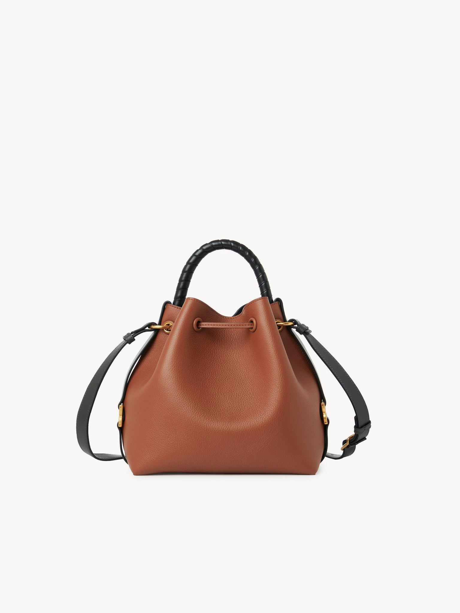 Marcie bucket bag in grained leather Product Image