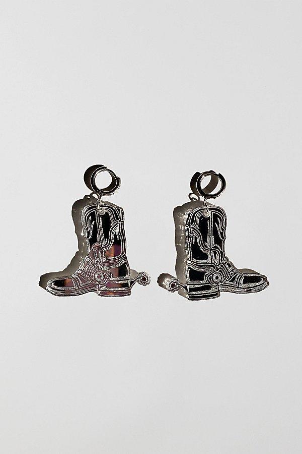 Sigfus Designs Mirrored Cowboy Boot Earrings Womens at Urban Outfitters Product Image