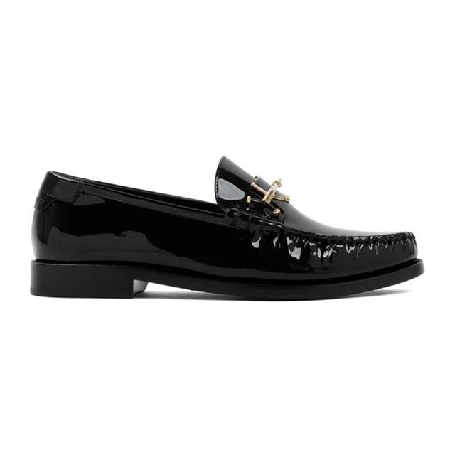 SAINT LAURENT Women  Leather Loafers In Black Product Image