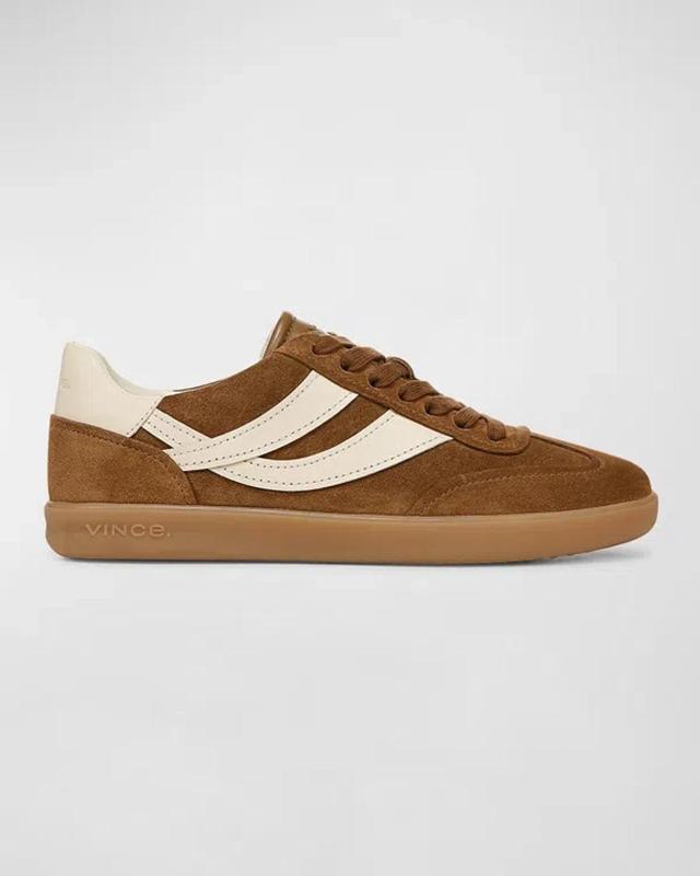 Oasis Mixed Leather Retro Sneakers In Elm Wood Brown Su Product Image