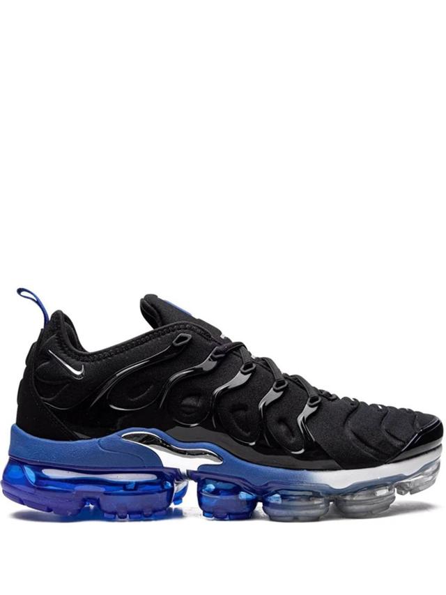 Vapormax Plus Low-top Sneakers In Black/metallic Silver/game Royal Product Image