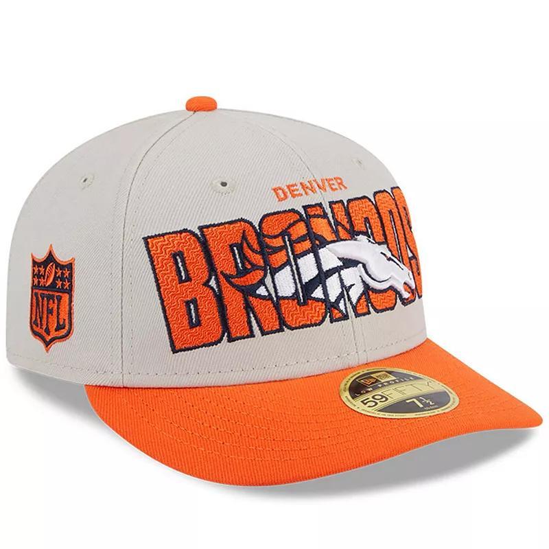 Mens New Era Stone/Orange Denver Broncos 2023 NFL Draft Low Profile 59FIFTY Fitted Hat Product Image