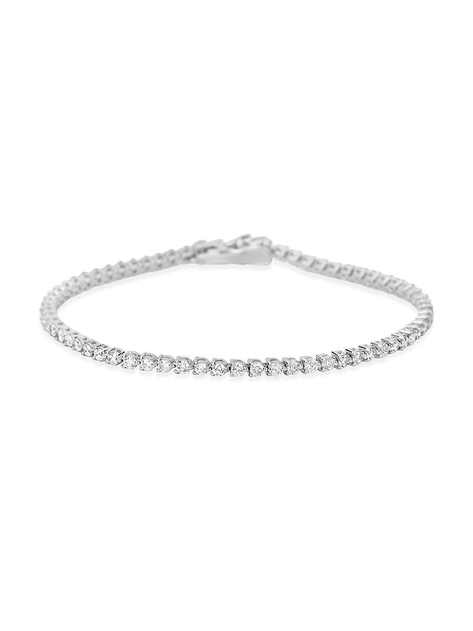 Womens 14K White Gold & 0.40 TCW DiamondTennis Bracelet Product Image