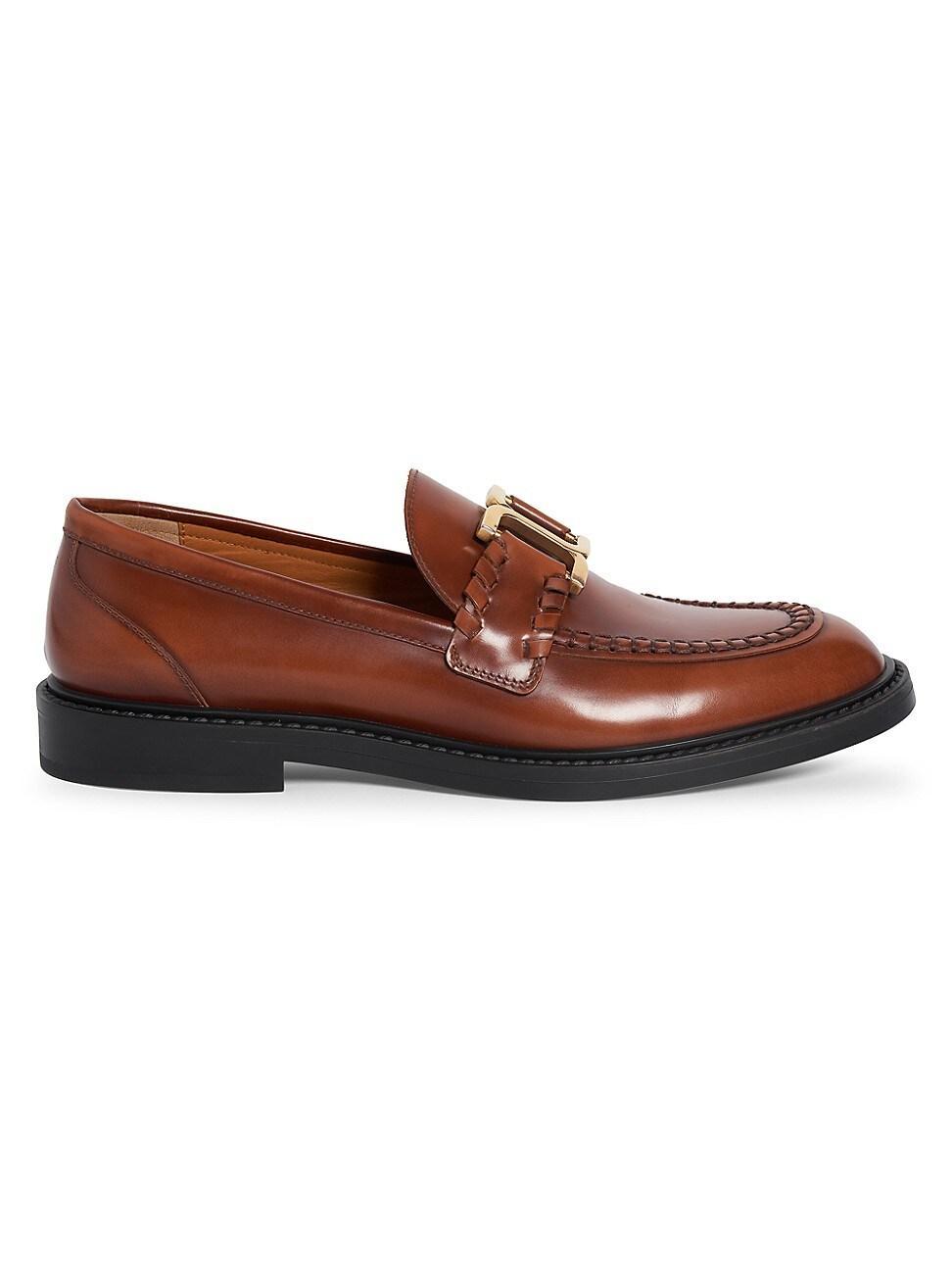 Marcie Leather Chain Loafers product image